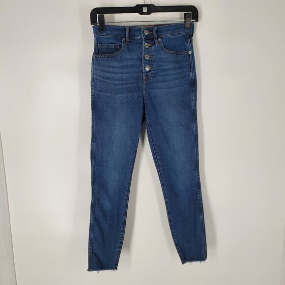 Everlane The Vintage High Rise Button Fly Skinny Ankle Jean 24 - Picture 3 of 9